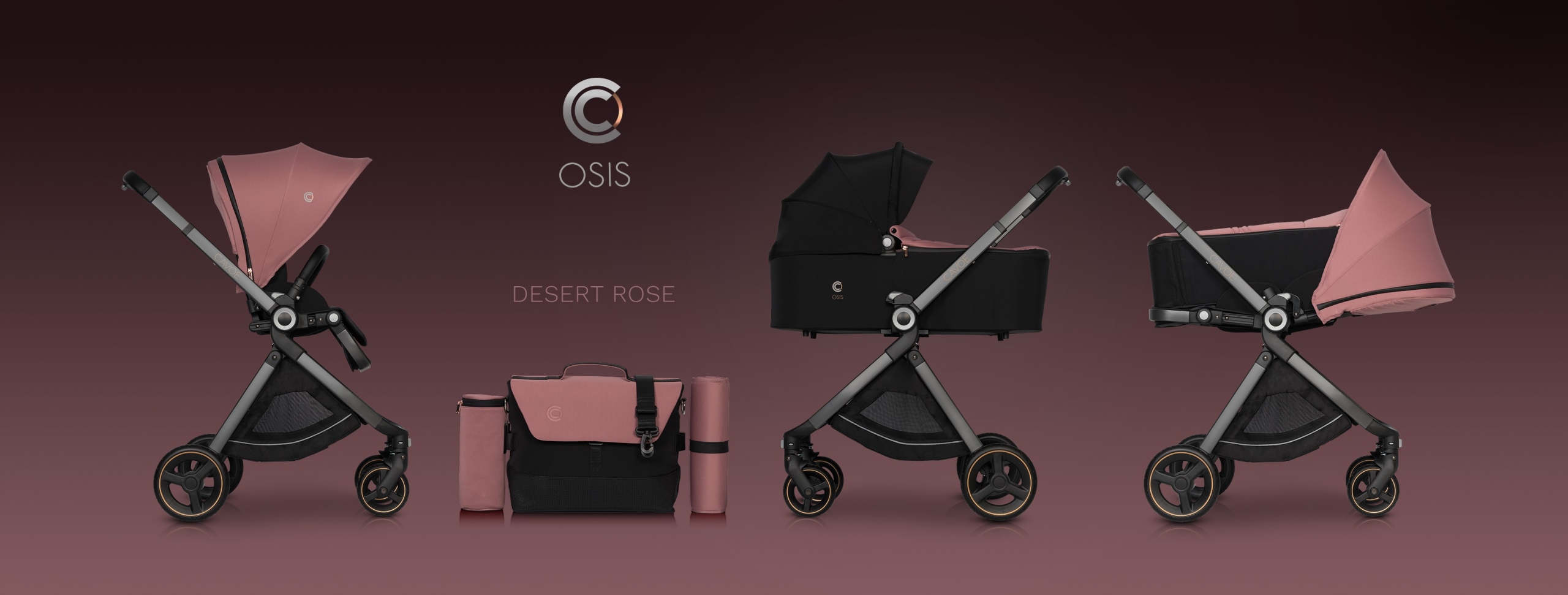 Gondola miękka do wózka dla dzieci CAVOE OSIS +++ Wysokość produktu 19 cm