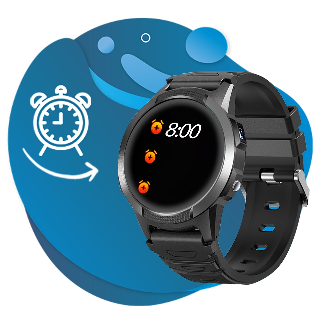 Smartwatch CALMEAN Hoop czarny Rodzaj smartwatch