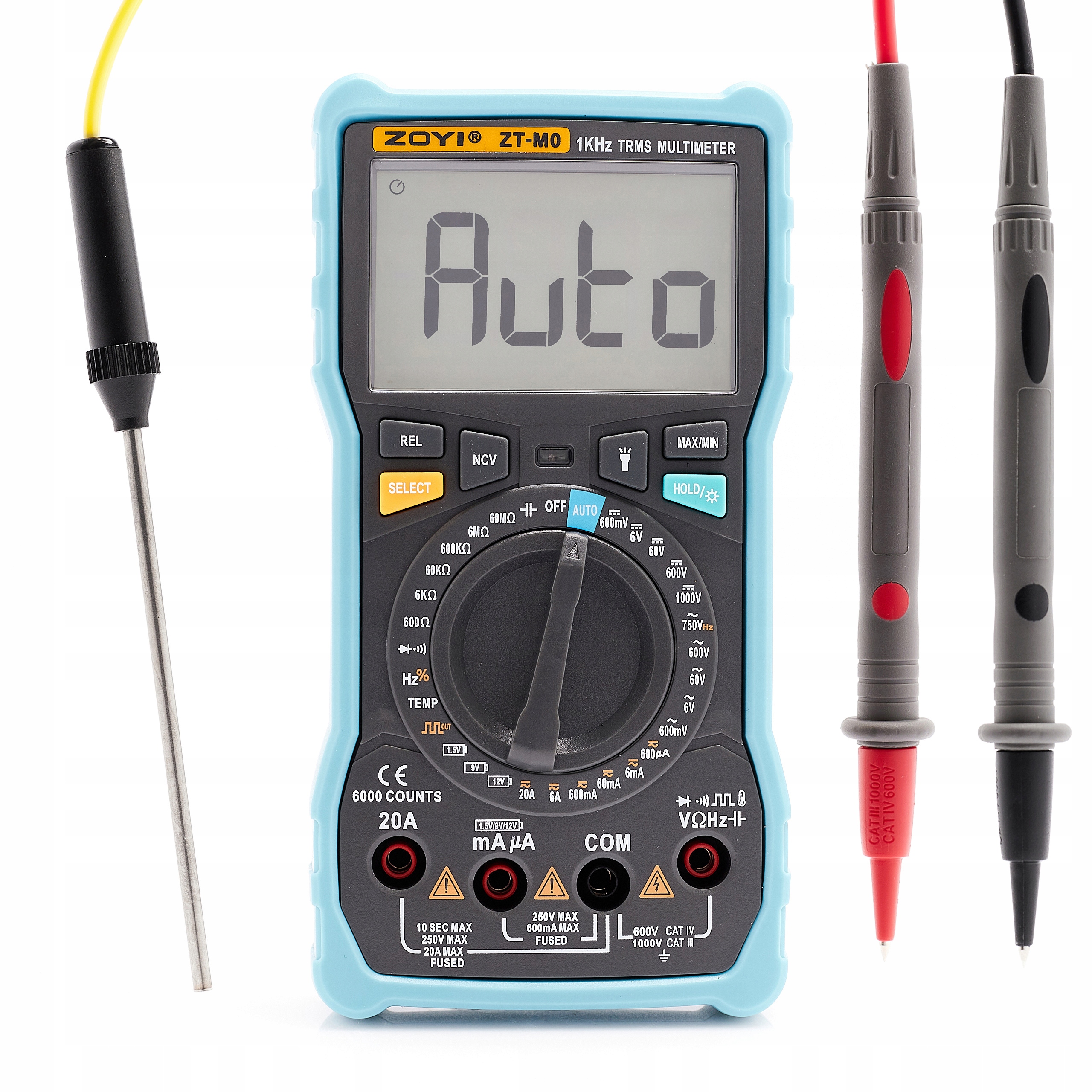 Digitální Multimetr ZT-M0 Ncv True Rms Smart Mode Měření Teploty