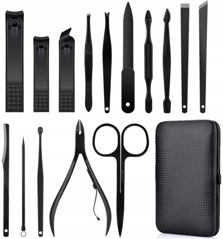 ZESTAW DO MANICURE PEDICURE DO PAZNOKCI 16EL ETUI Marka Satis