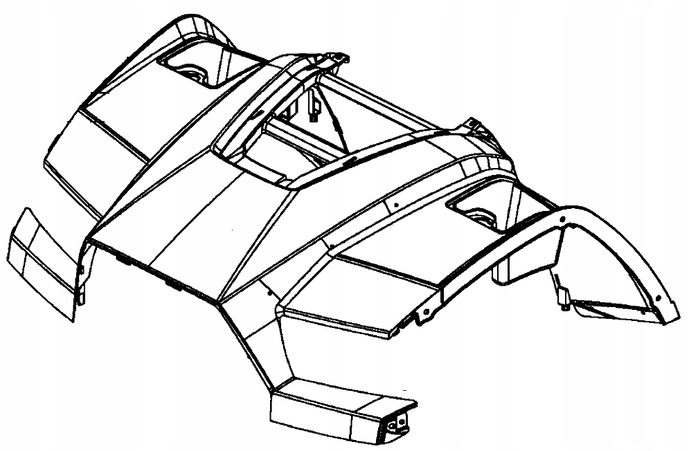 BŁOTNIK PRZEDNI KYMCO MXU 700 (MAT BLACK)