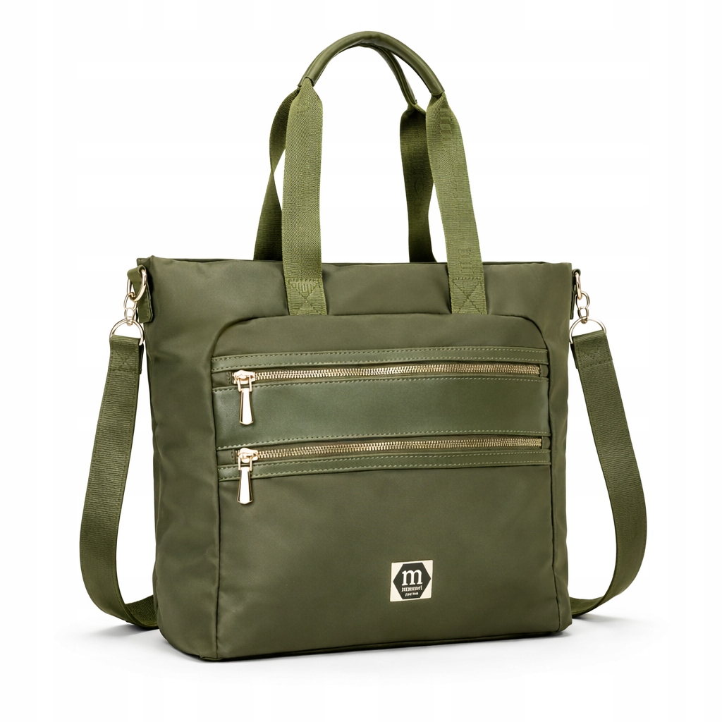 Velká dámská taška Monnari shopper A4 zelená, prostorná přes rameno BAG1840-008