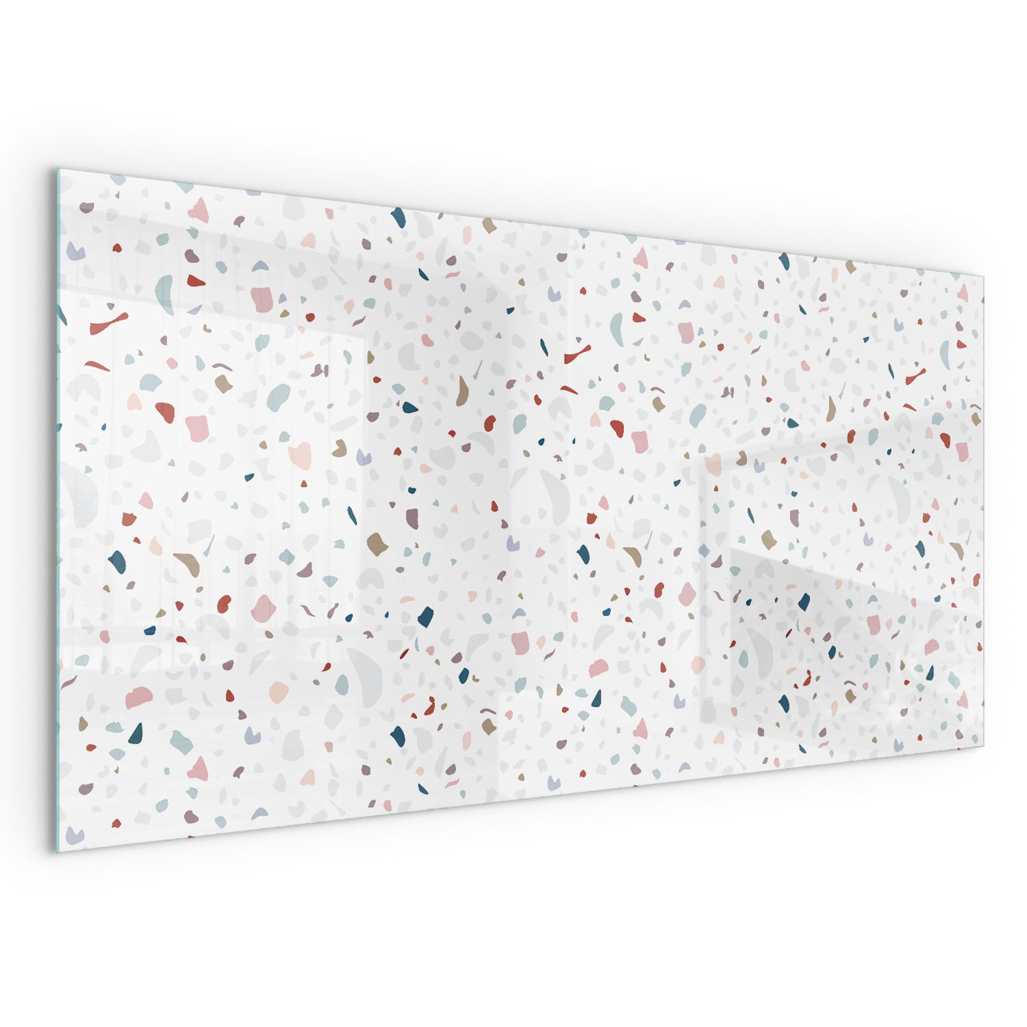 Sklenená krytka na sklo pod krb, pec, vzor s drobnými tvarmi