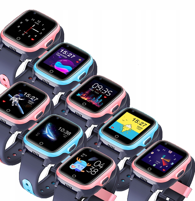 Smartwatch Zegarek CALMEAN Video 4G GPS Aplikacje Kolor odcienie niebieskiego