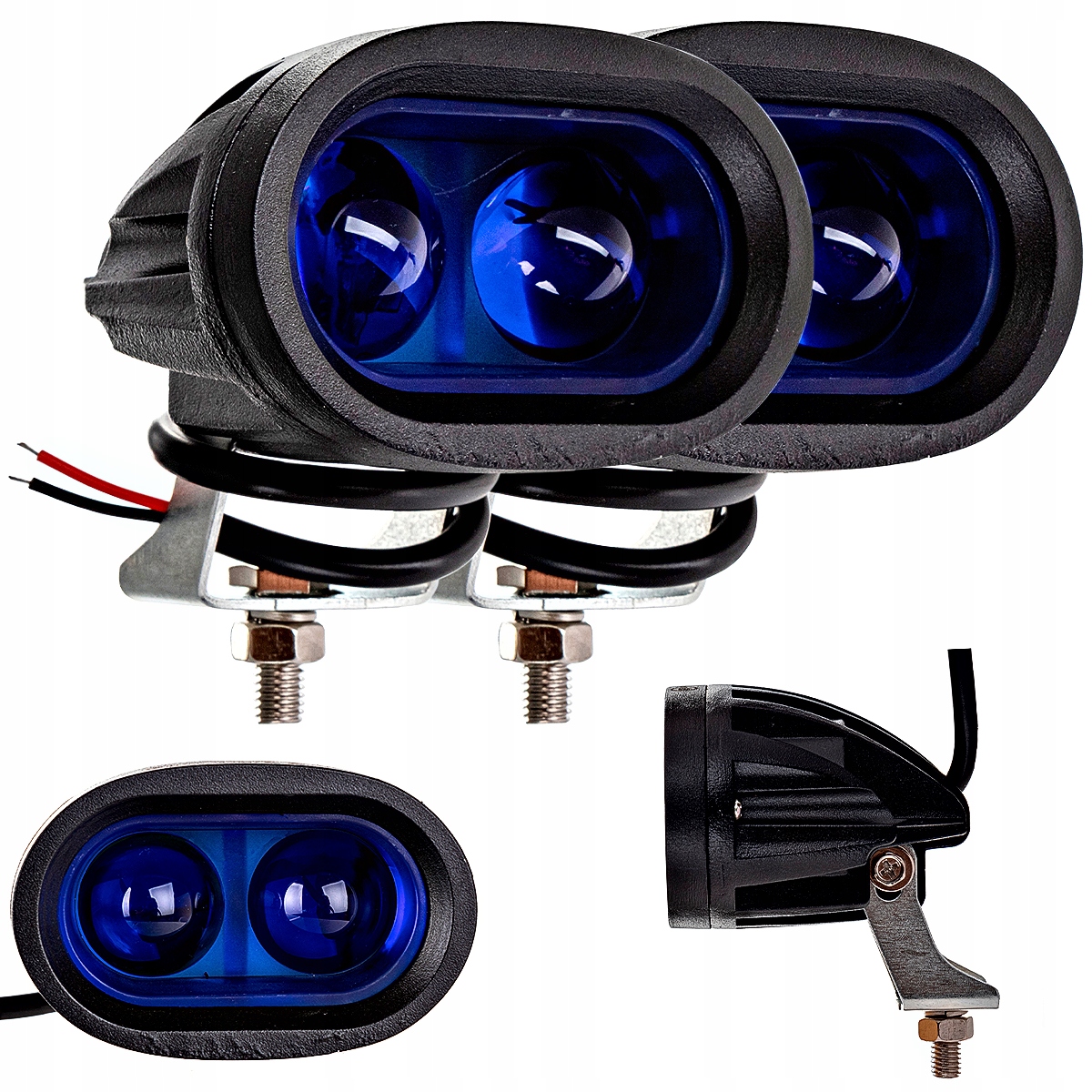 

Lampa opryskiwacza robocza 16W niebieska mała 2szt