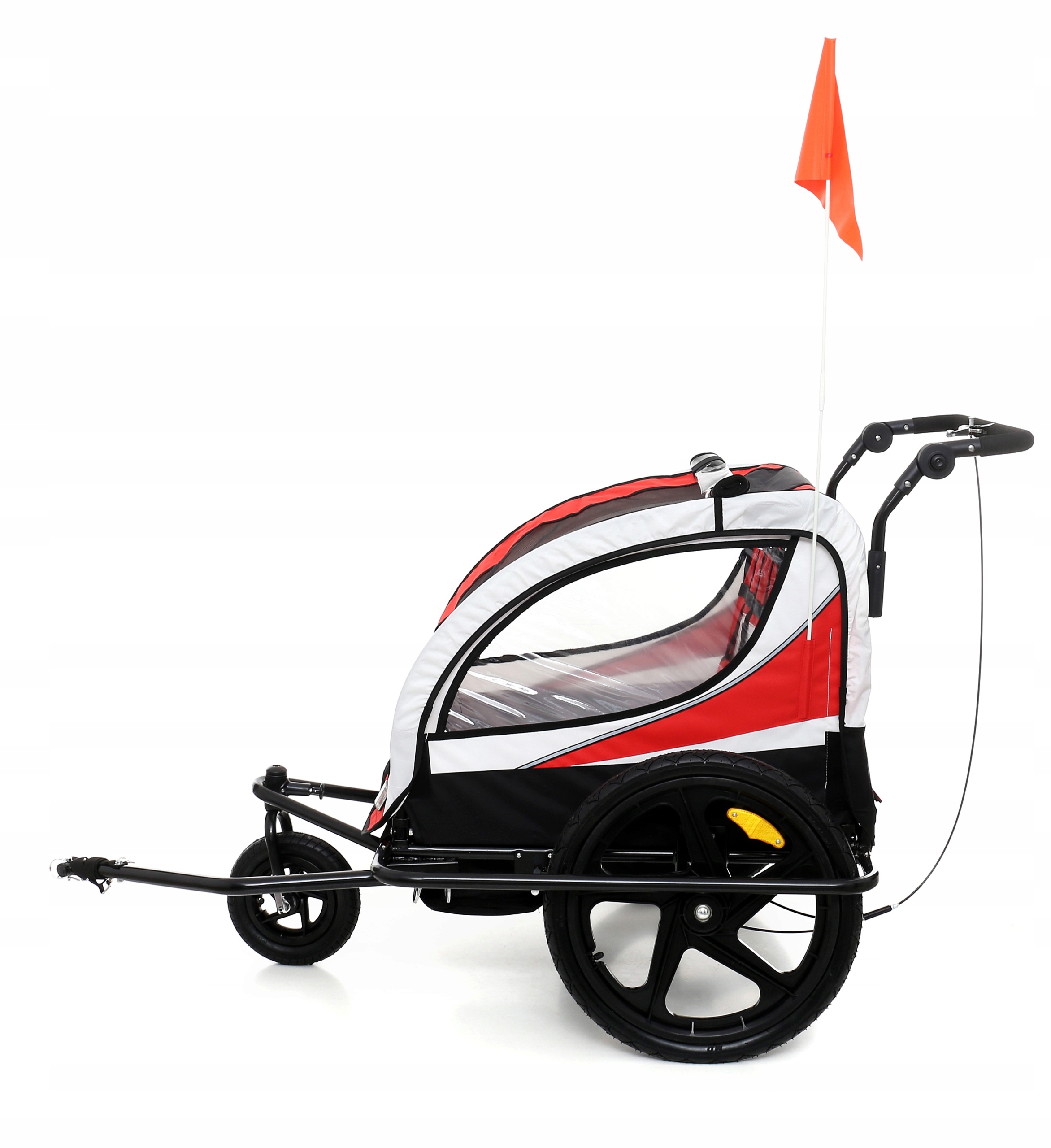 PRZYCZEPKA ROWEROWA AMORTYZOWANA REGULOWANA BLACK Liczba miejsc 2