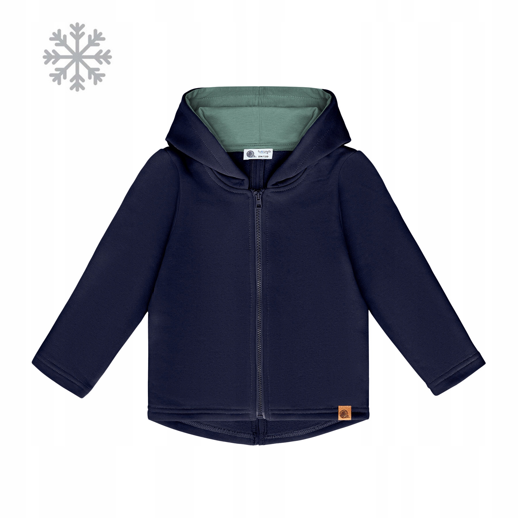 TuSzyte Bluza dresowa z meszkiem, ocieplana, na suwak R.140/146