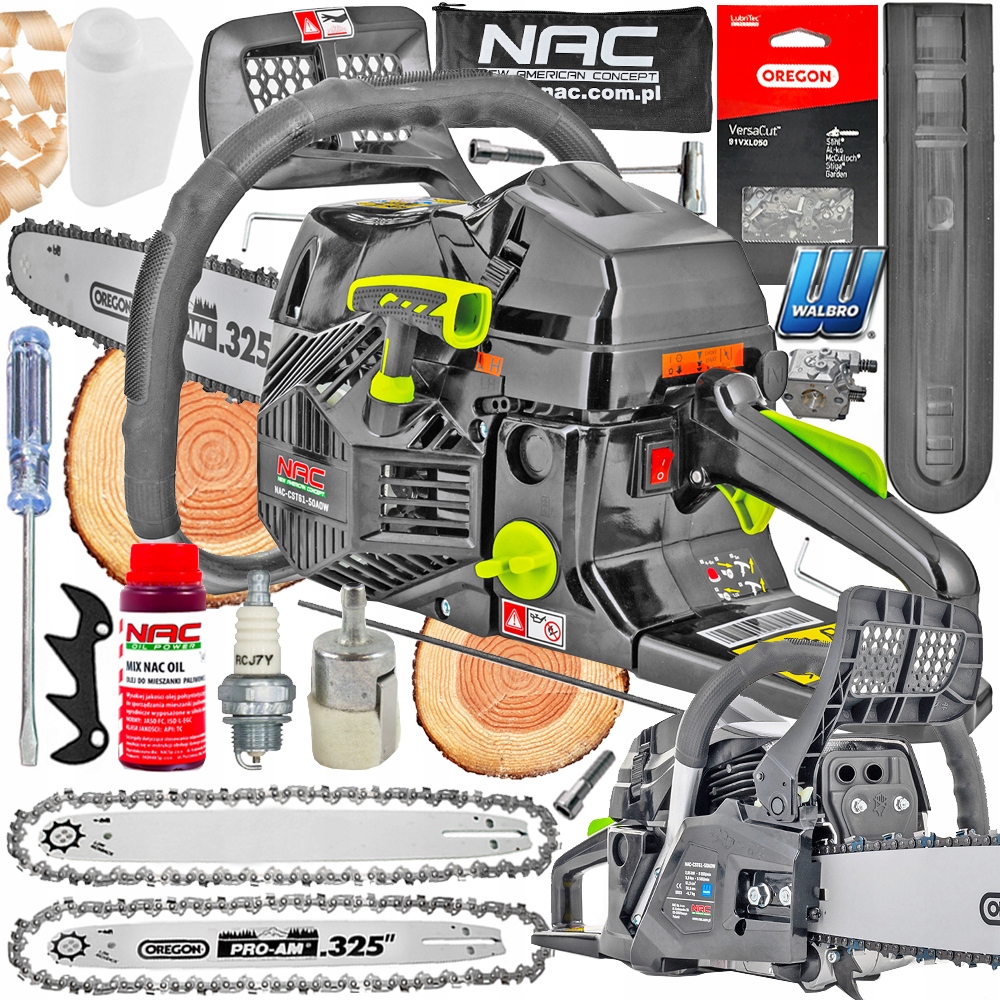 NAC PIŁA PILARKA SPALINOWA ŁAŃCUCHOWA 3.8KM 50CM 2 X PROWADNICA 2X ŁAŃCUCH