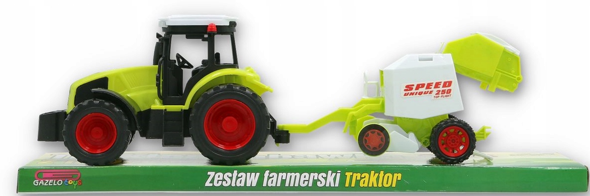 TRAKTOR Z MASZYNĄ ROLNICZĄ SUPER PREZENT Materiał plastik