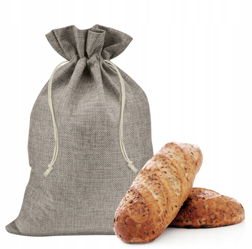 

Worek lniany na chleb duży pojemny na pieczywo