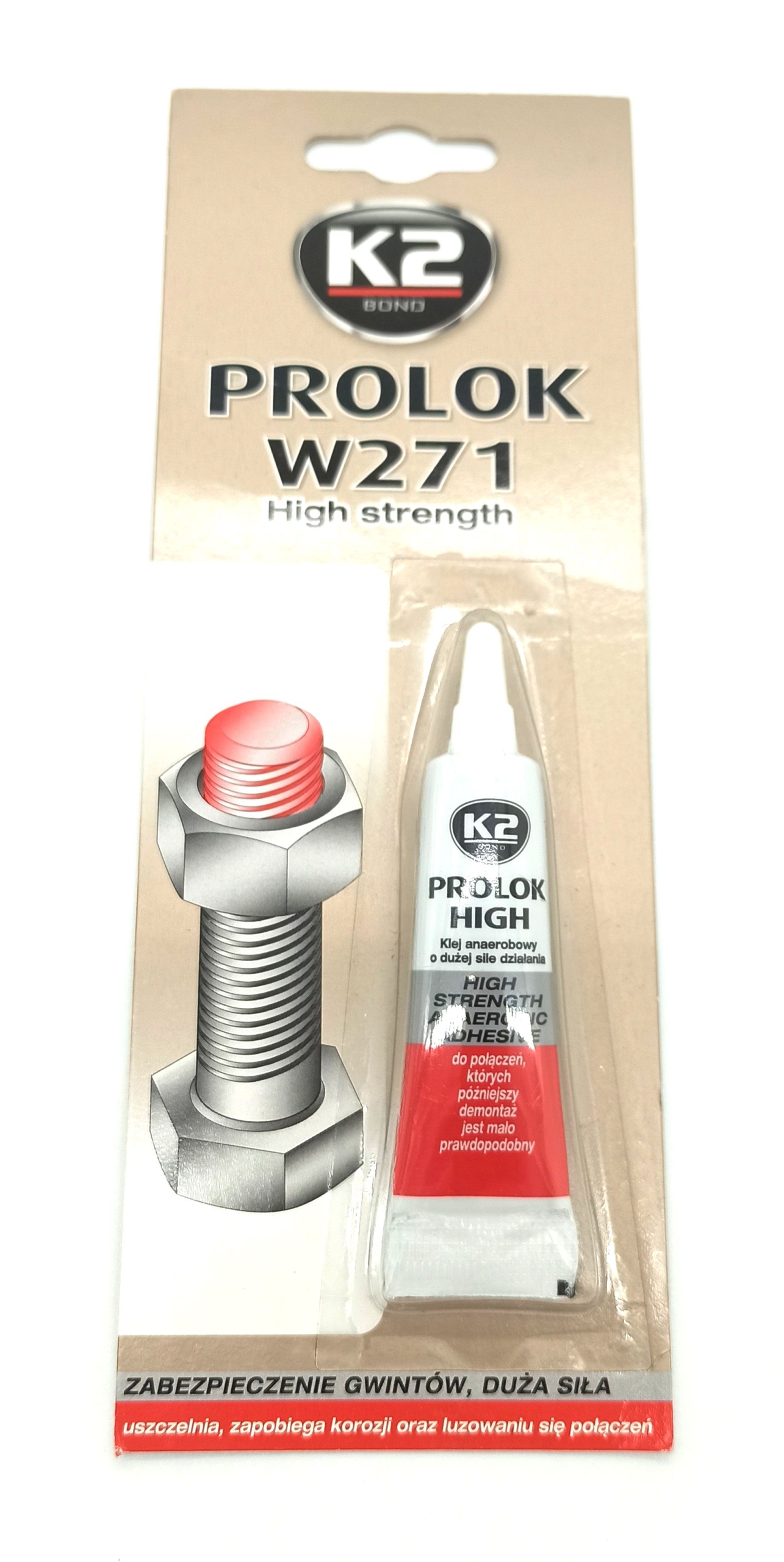 

Klej Do Gwintów Czerwony Mocny Zabezpieczenie K2