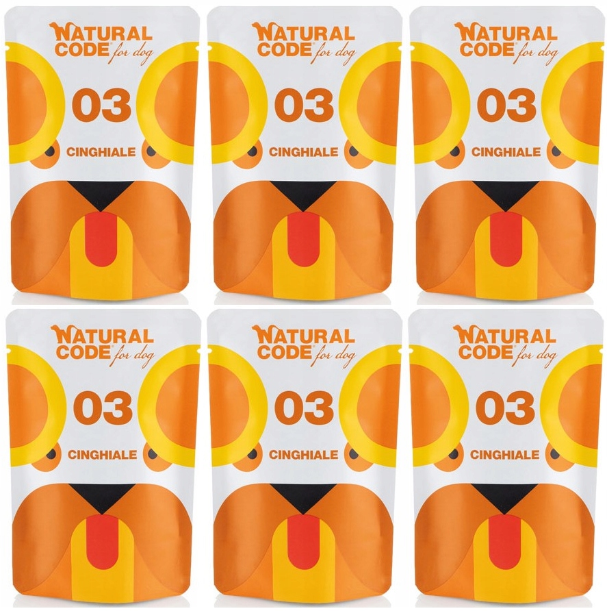Mokra karma dla psa Natural Code 03 Dziczyzna bezzbożowa, saszetka 6 x 300g