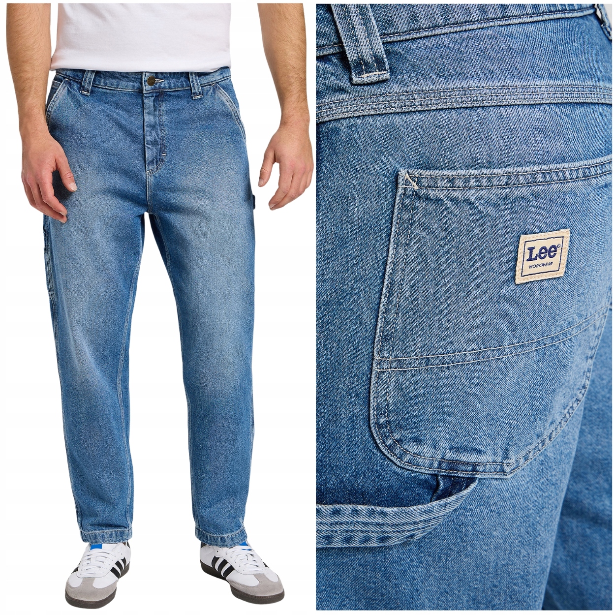 Lee Carpenter Coastline Workwear volné džínové kalhoty bez streče W30 L32