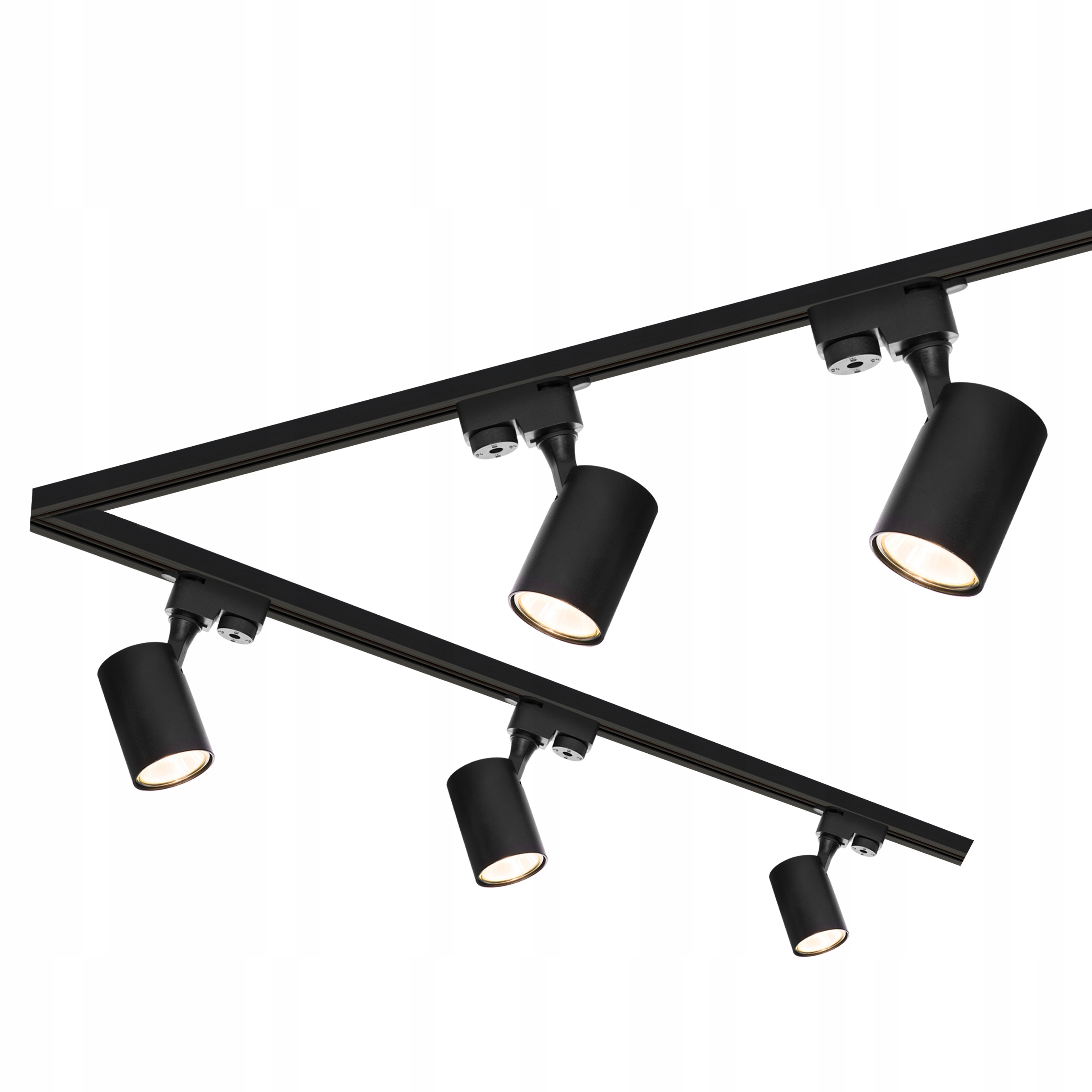 Kolejnicová lišta 3 m 5x lampa GU10 Led kolejnicové osvětlení Sada