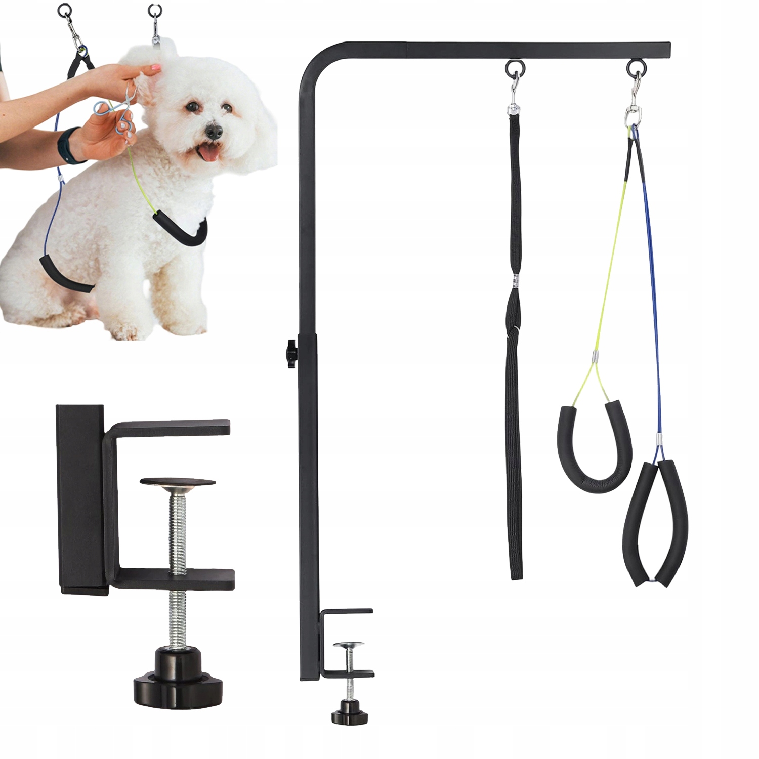 Levně Skládací držák na stůl pro stříhání a péči o psy