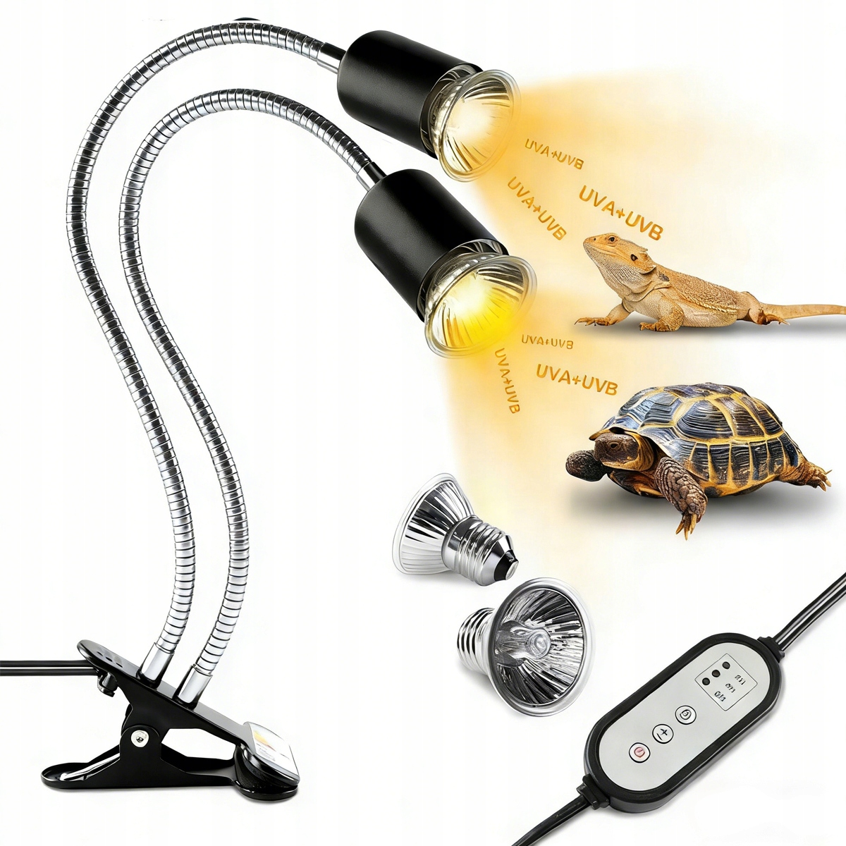 Levně Vyhřívaná Topná Lampa S Želvím Plazem, Dvojitá Hlava Lampy Pro Domácnost