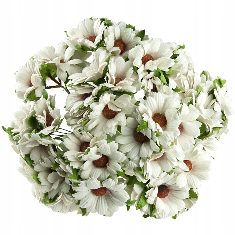 Kwiaty papierowe margerytki białe - MKX-467