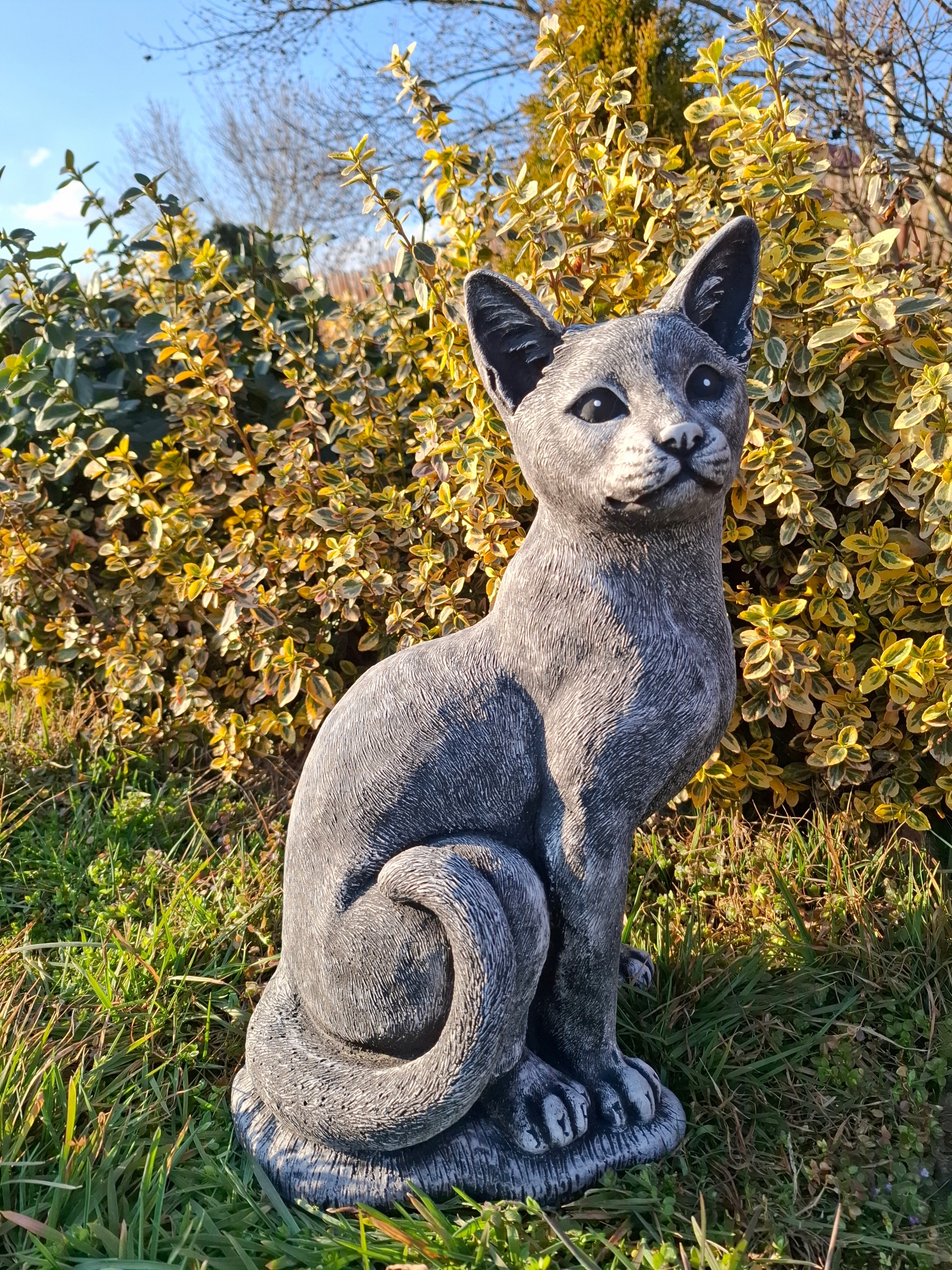 Betonová zahradní figurka Kočka čistokrevná velká kočka figurka kočky