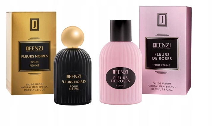 JFenzi Fleurs De Roses Fleurs Noires Pour Femme 2x100ml