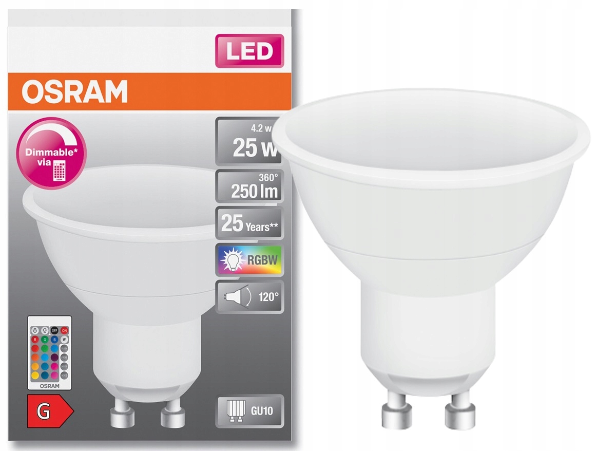 

Osram reflektor Led Rgb pilot 4,2W 25W GU10