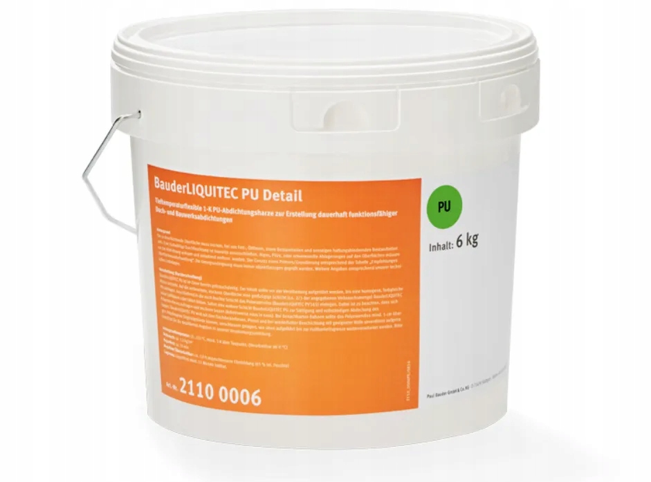 Płynna hydroizolacja detali dachowych Bauder Liquitec Pu 6 Kg ciemnoszary