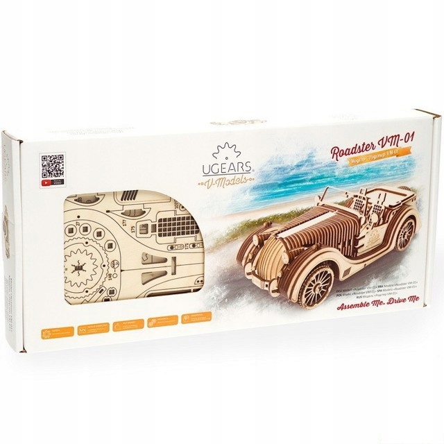 3D mechanikai modell - Auto Roadster VM-01 ( Ugears ) Anyag fa