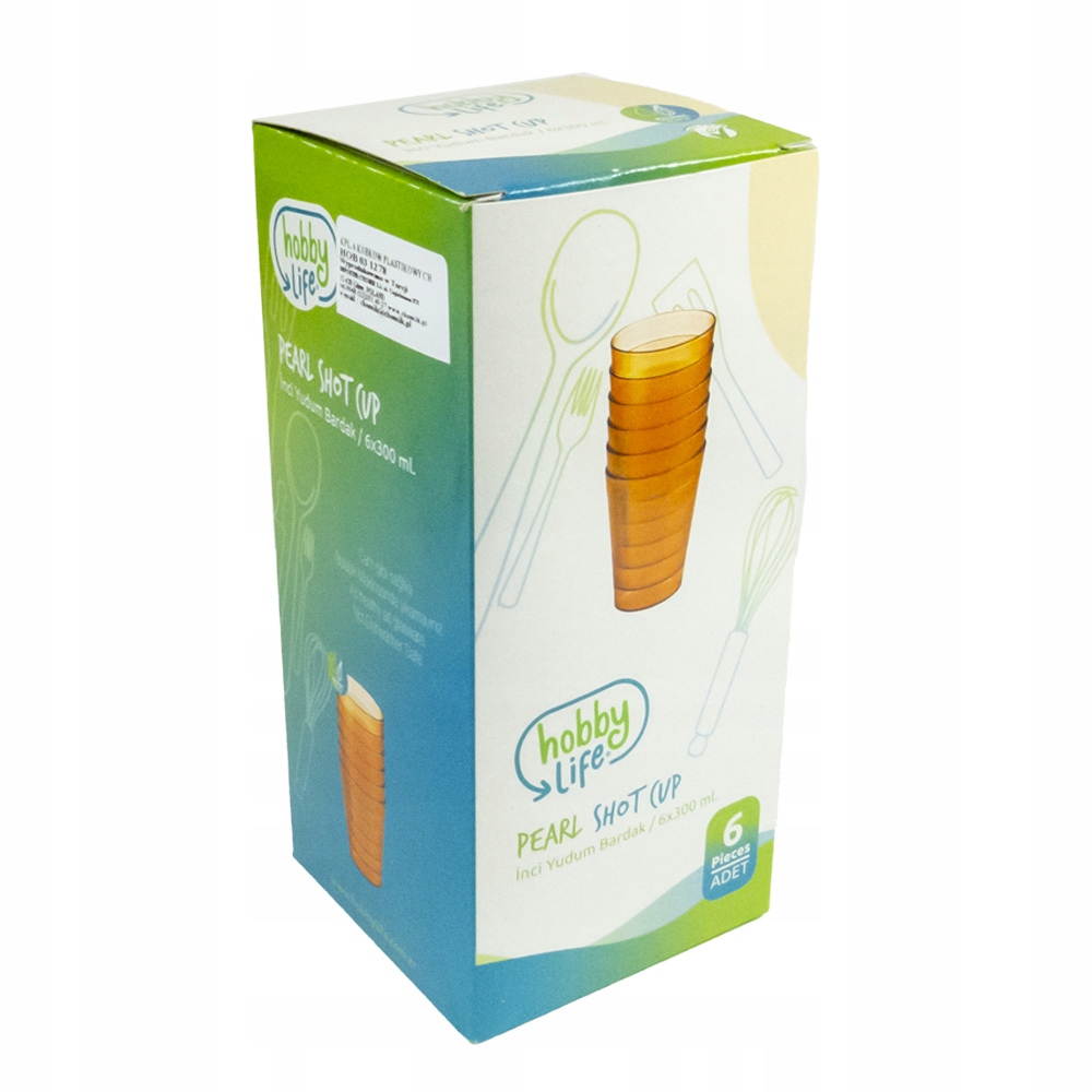 Kubek plastikowy Pearl 300ml 6szt. Materiał plastik