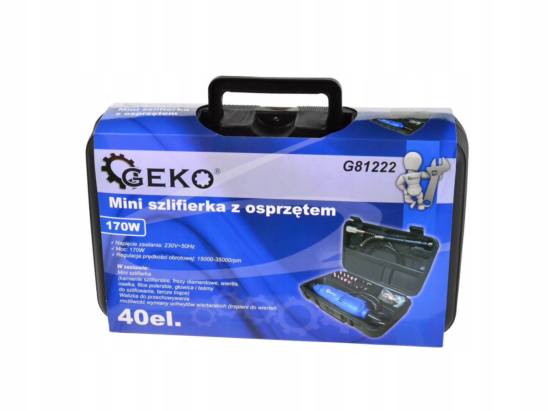 Stylový – Mini bruska s příslušenstvím 40 ks G81222