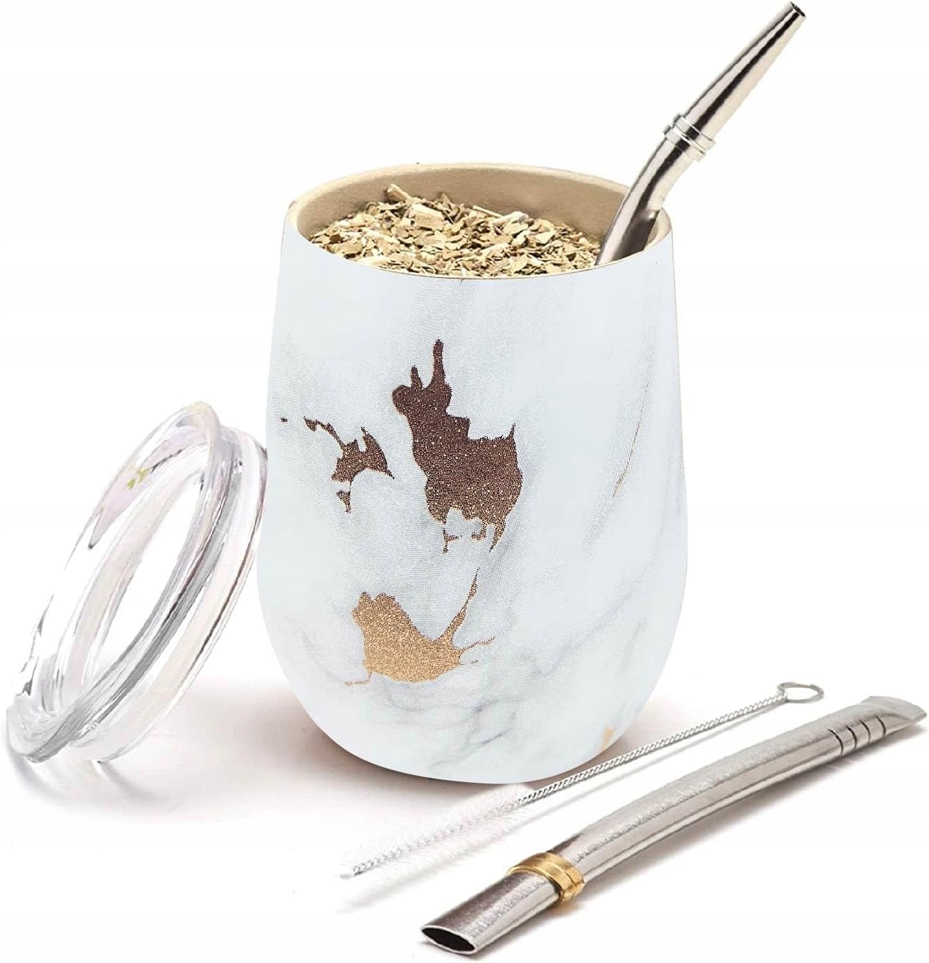 Yerba Matero Bombilla Hrnek 355 ml Kartáč Na Čištění Set