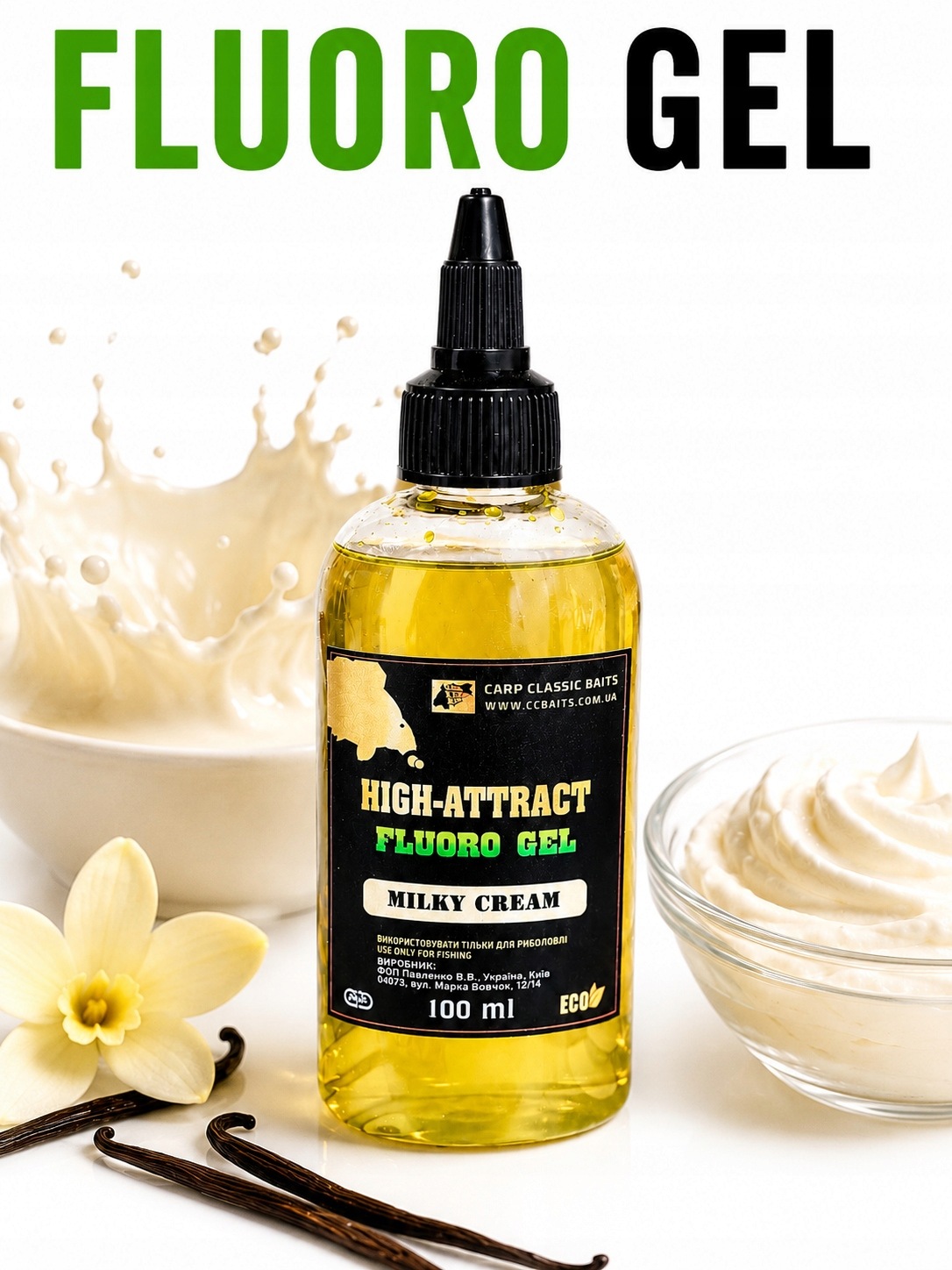 Fluoro Gel od Carp Classic Baits 100 ml Milky Cream