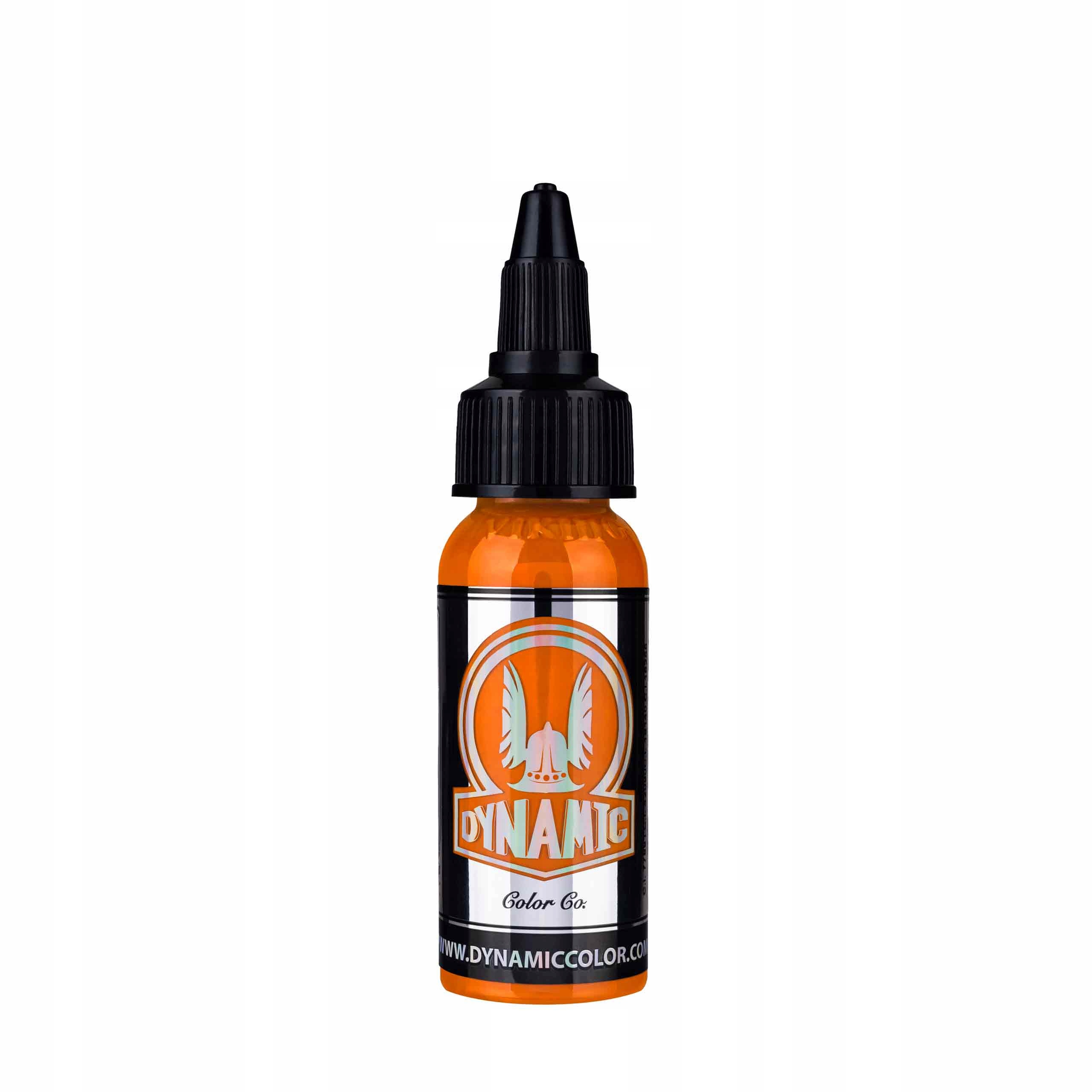 Dynamic Bright Orange 30 ml Farba do tatuowania Tusz Tatuaż Reach
