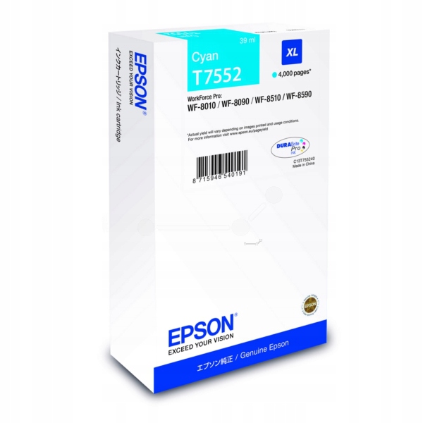 Atrament Epson C13T75524N modrý (cyan)