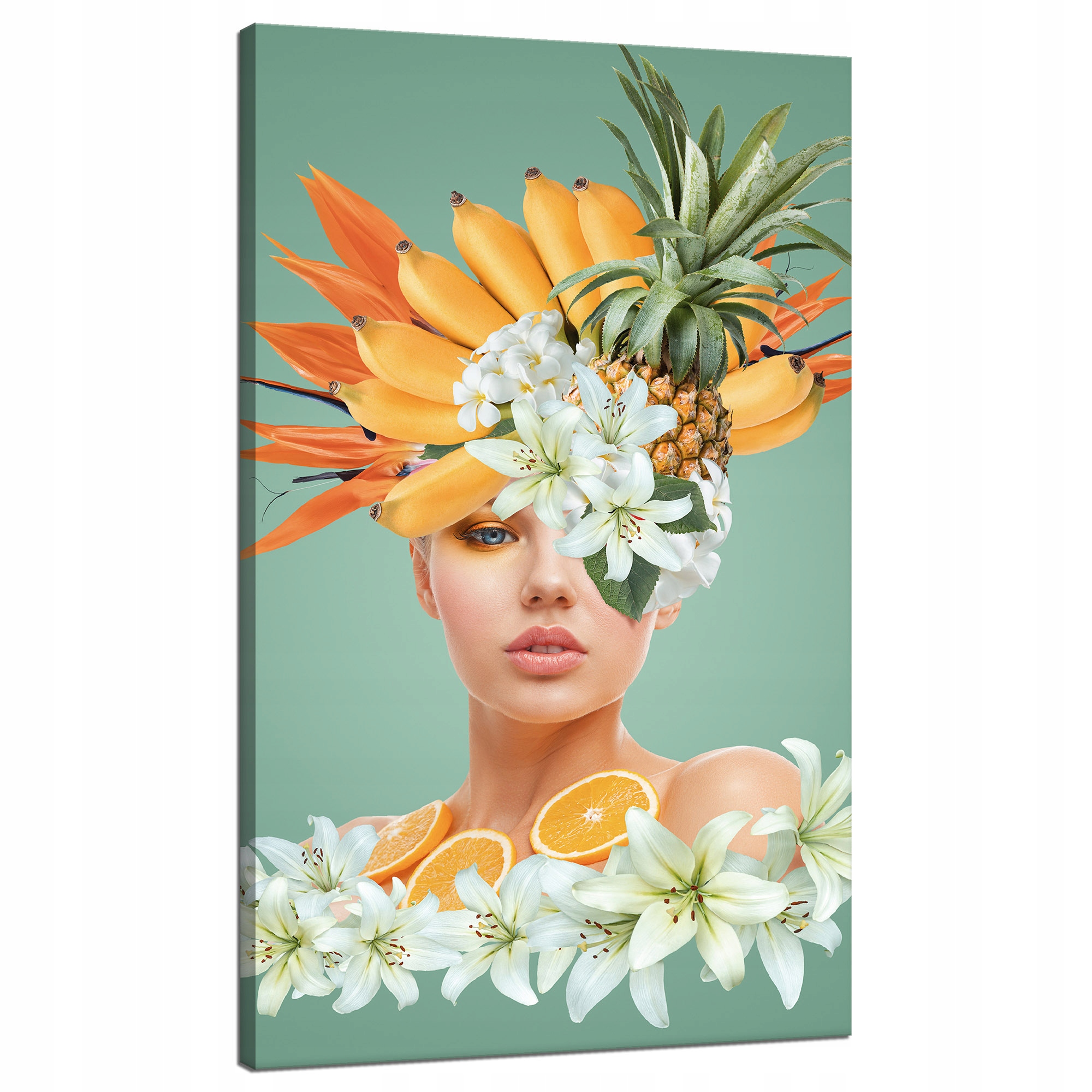 Obraz na plátně Květinová koruna Krásná žena 70x120 cm