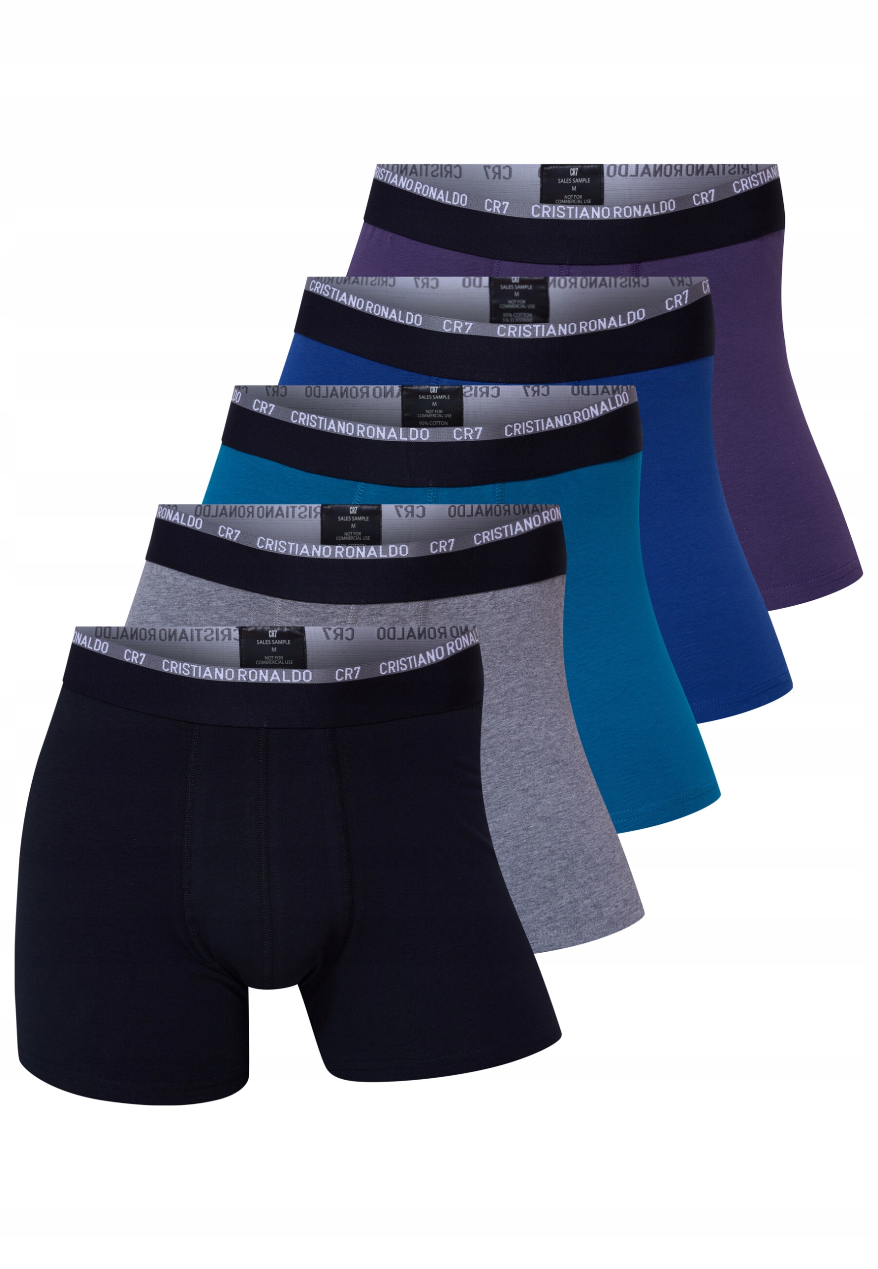 Bielizna Męska Bokserki CR7 Basic Trunk, 5-pack. 2XL