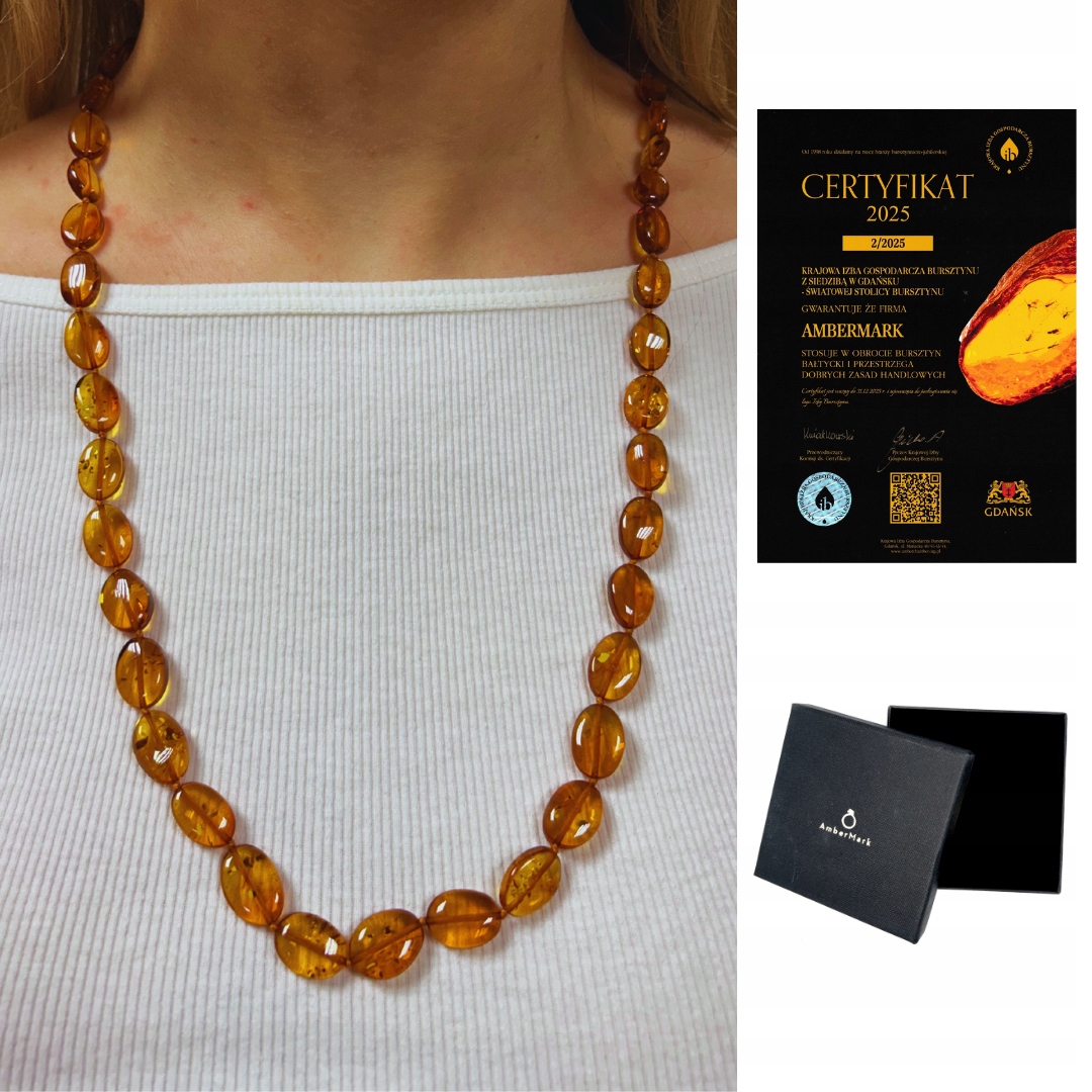 Náhrdelník z jantaru, jantarové korále, kolia, korálky, přírodní Jantar