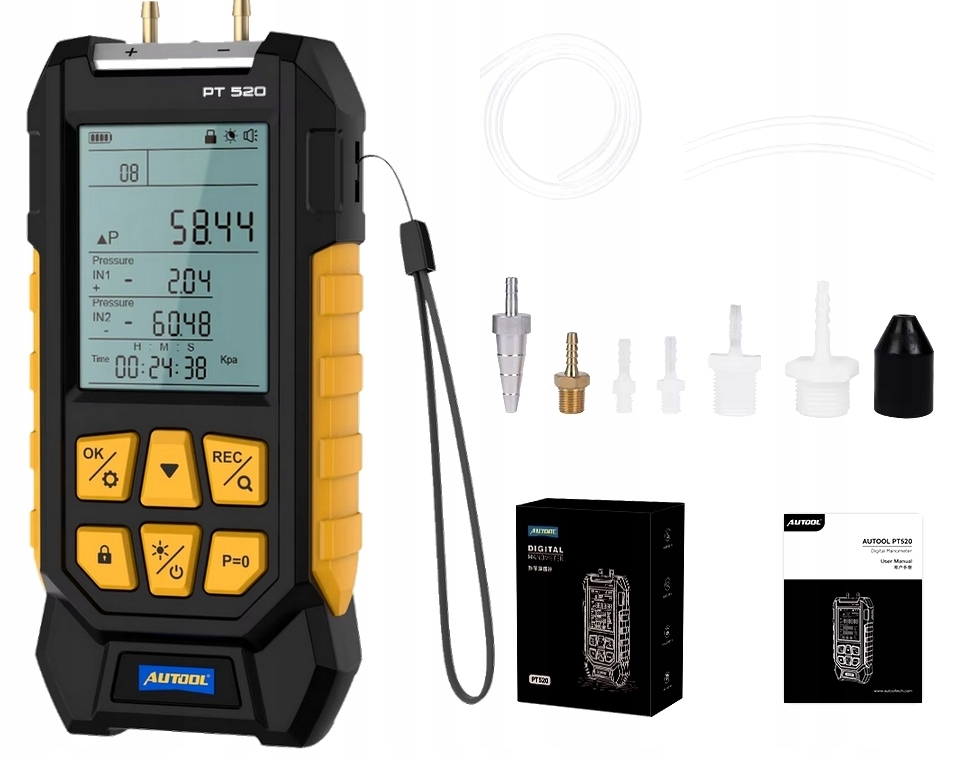 Digitálny Merač Tlaku Vzduchu Manometer Kompresia 100-200 KPa