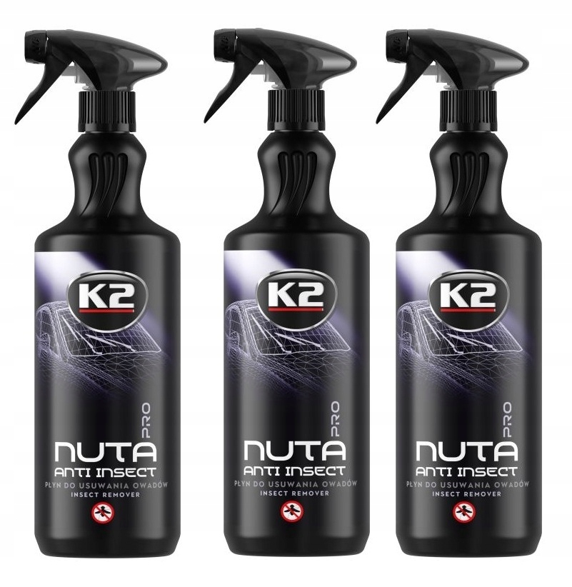 3X Środek Do Usuwania Resztek Owadów Mocny K2 Pro Nuta Insect 1L