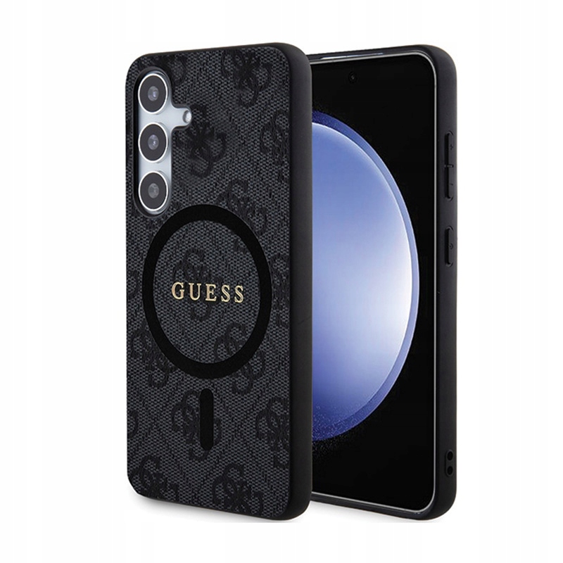 Guess 4G Collection Leather Metal Logo MagSafe Pouzdro Samsung Galaxy S24 (c