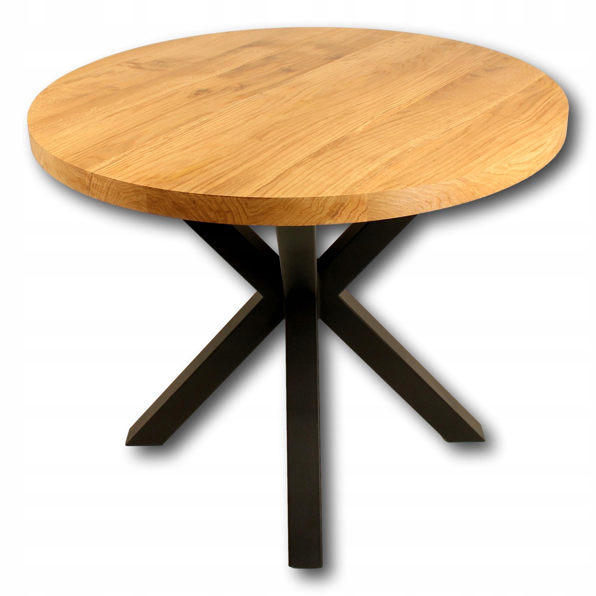 STÓŁ STOLIK KUCHENNY LITY DĄB 100 CM LOFT Marka inna