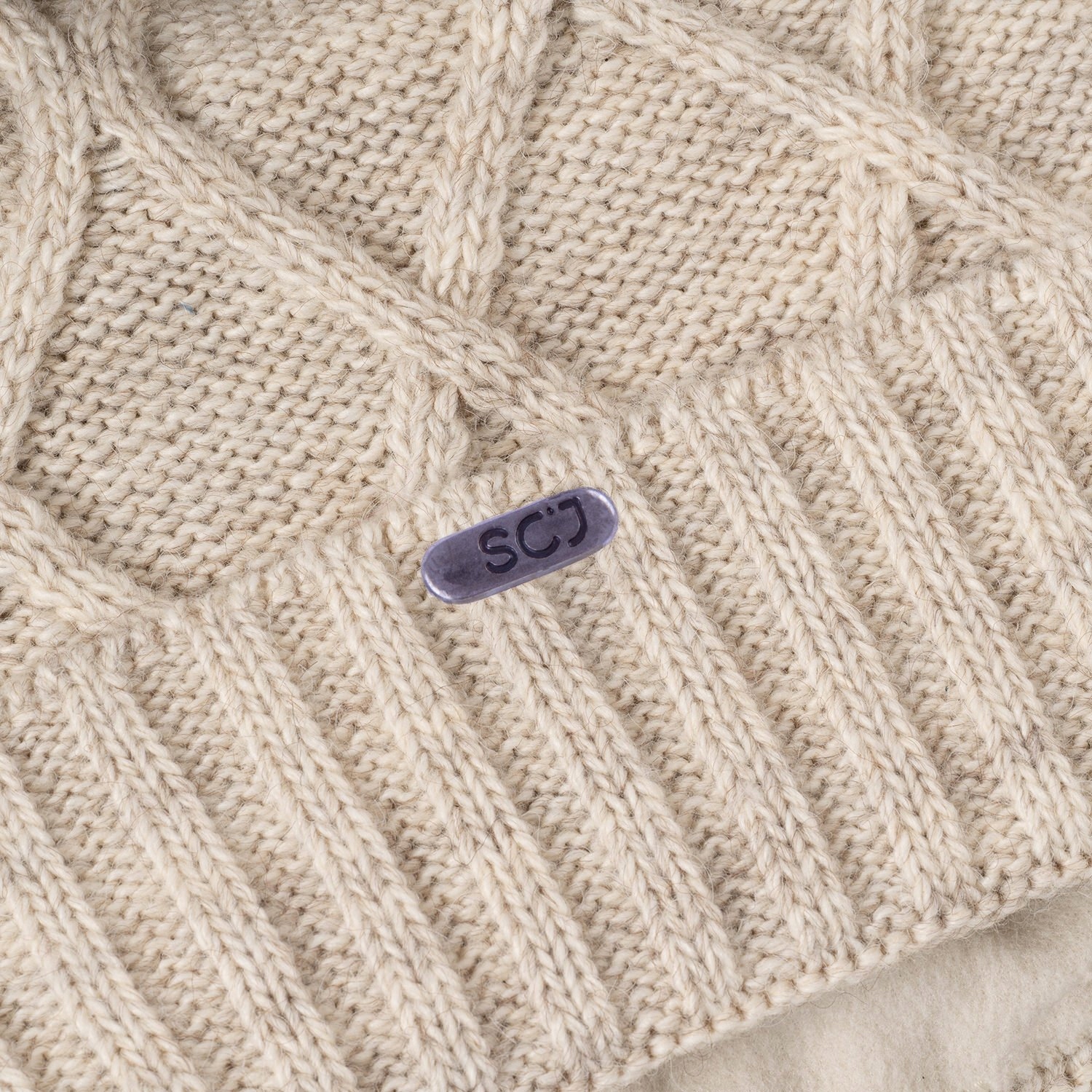 KOMPLET SZALIK I CZAPKA ZIMOWA Z POMPONEM SCJ Materiał dominujący akryl