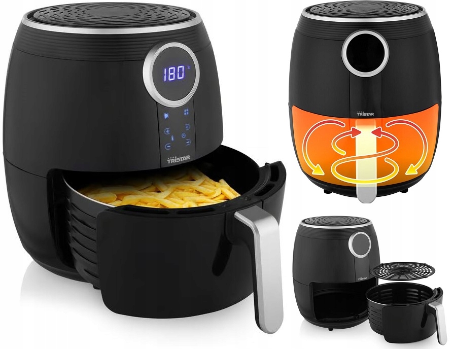 Luksusowa Beztłuszczowa Cyfrowa frytkownica 1500W 4,5L Hot Air programy