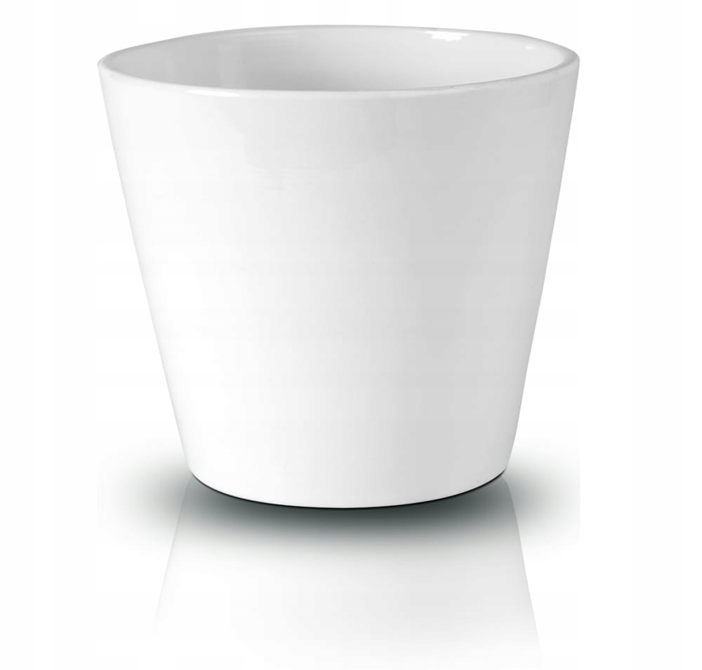 CERAMICZNA OSŁONKA DONICZKA 15CM BIAŁA