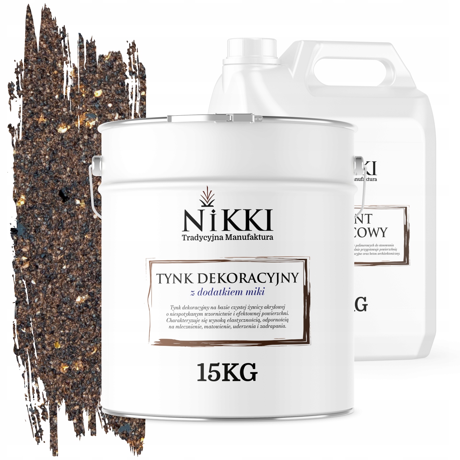 Dekoračná Omietka Vonkajšia/vnútorná 15KG Bronzová Čierna Zlatá Mika D822 Základný Náter