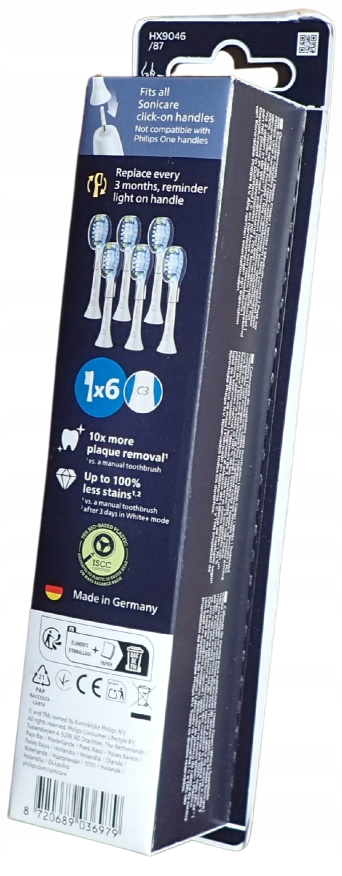 6x Końcówki Główki Końcówka Główki Philips HX9046/87 C3 Premium Plaque