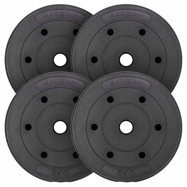 Maxxiva Sada závaží 4 x 5 kg, cement, černá