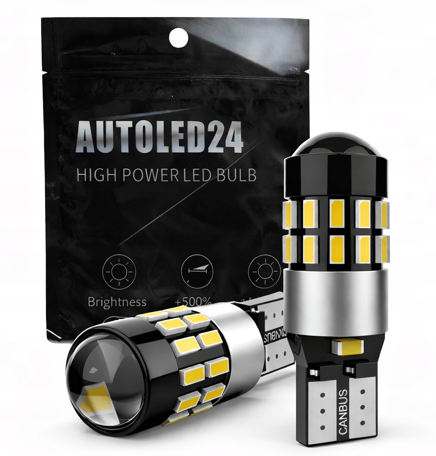 Żarówki LED postojowe kpl. postojówka 30 LED T10 W5W x2 RETRIFY Canbus PRO