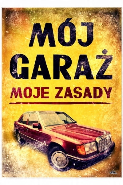 

Dekoracja Ścienna Plakat Metal Blacha Garaż Ozdoba