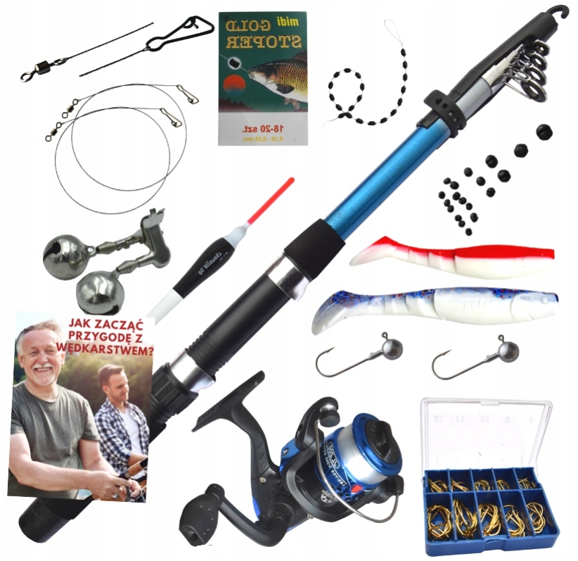 MEGA ZESTAW WĘDKARSKI NA PREZENT NA RYBY SOLIDNY!