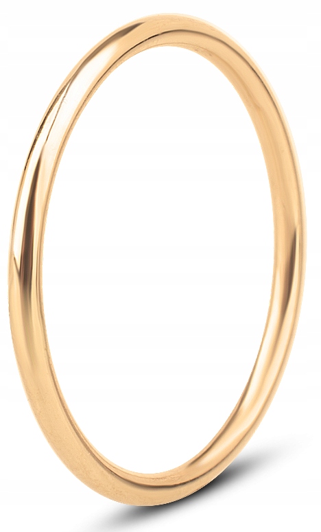 Złoty Pierścionek Klasyczny Linka Linea Liscia 333