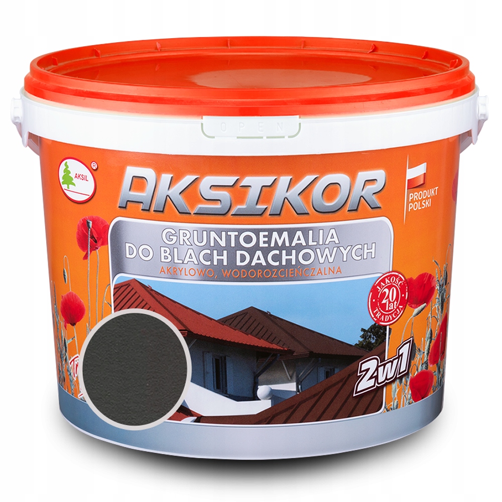

Farba do dachu Aksikor Grafit RAL7016 1L